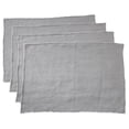 thumbnail image 4 of Saro Lifestyle 13009.PW1420B 14 x 20 in. Rectangle Fringed Design Stone Washed Placemats, Pewter - Set of 4, 4 of 5