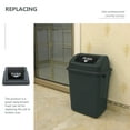 thumbnail image 4 of MasteelfCA Grey Trash Can Replacement Lid Plastic Large Sanitation Waste Bin Protector, 4 of 8