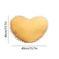 thumbnail image 3 of Qhnvtd Heart Shaped Decorative Pillow, Cute Wind Bedside Cushion, Soft Cotton Material with Exquisite Ball Trim, Multifunctional for Sofa, Office & Naps, Romantic Gift for Family & Home Decor, 3 of 6