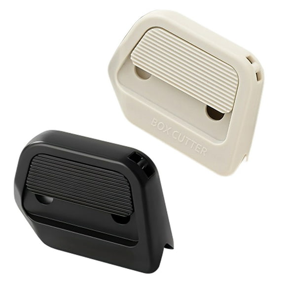 Sylvtty 2Pcs Mini Magnetic Unboxing Cutter with Safety Ceramic Blades Auto-Retract Grooves Box Opener for Cardboard Crafts Portable Package Opener