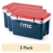 (3 pack) RTIC 32 QT Ultra-Light Hard-Sided Ice Chest Cooler, Fits 48 Cans, Patriot