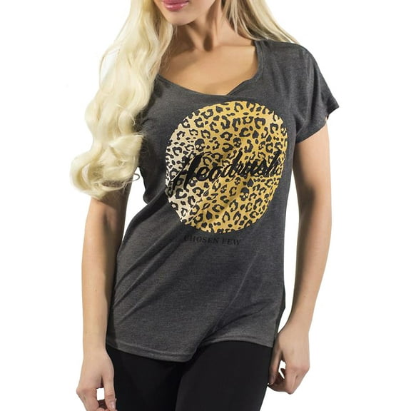 Headrush Women's Leopard Circle T-Shirt - Grey