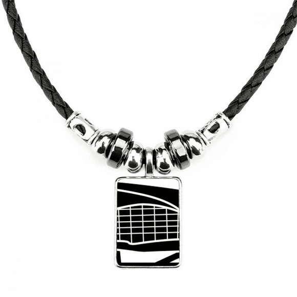alemania famoso hito de arquitectura collar a mano colgante de cuerda de cuero unbranded m
