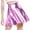 Pink, variant on Nnhblu Women's Casual Fashion Shiny Flared Pleated A-Line Mini Skirt Mini Skirt Leather Skirt White