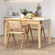 thumbnail image 2 of Juego de 2 Sillas Decorativas Costway Sillas de comedor Modernas Imitación ratán Natural 50 x 52 x 81 cm, 2 of 9