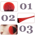 thumbnail image 4 of Brocha para base, brocha para polvos grande, brocha de maquillaje Kabuki de arco plano y duradera de primera calidad, perfecta para mezclar líquidos, cremas y polvos impecables, pulir, difuminar y, 4 of 5