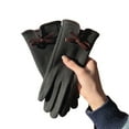 thumbnail image 1 of Comdrip Gloves for Winter Ladies' Warm Gloves with Bows Suitable for Work with Extra Fleece Thickened and Windproof for Cycling Womens Gloves for Cold Weather Black One Size, 1 of 4