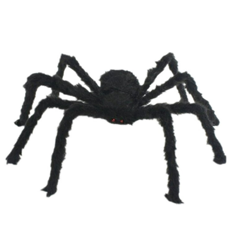 1pc 30/50/75cm Large Plush Spider Web Made of Wire, Plush Black
