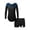 Blue, variant on TSSOE Kids Girls 2Pcs Activewear Set Ballet Tumbling Outfits Gymnastics Dance Bodysuit with Shorts Sports Workout Blue 8