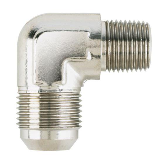 90 12 An Flare To 1 2 Inch Npt Pipe Adapter Fitting