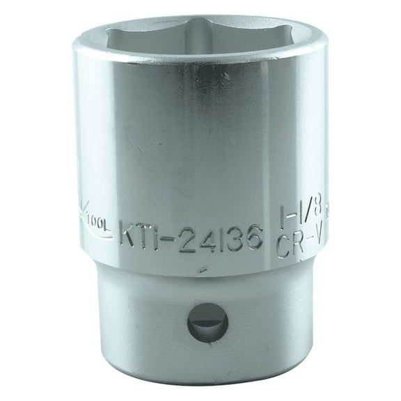 K-Tool 24136 1-1/8" x 3/4" Drive 6pt Fractional SAE Chrome Standard Socket