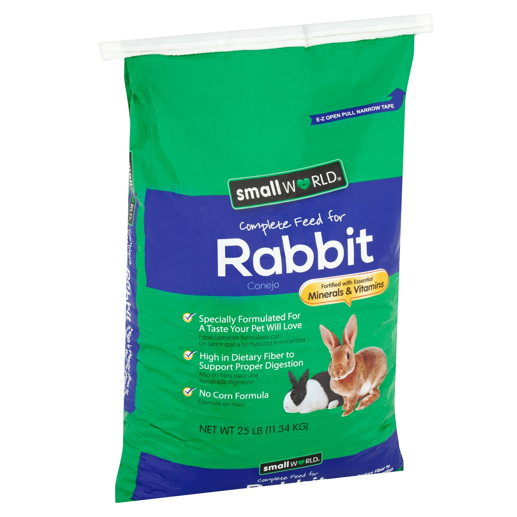 Small World 25 lbs. Complete Feed Rabbits Food Small Animal Pet Healthy Feeding eBay
