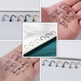thumbnail image 3 of ZS 8Pcs/Set 20g C Shaped Nose Hoop Ring Piercing Crystal Nostril Piercing Corkscrew/ Bone/ L-Shape Nose Stud Piercing, 3 of 3