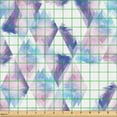 thumbnail image 2 of Ambesonne Geometric Fabric by the Yard Upholstery, Purplish Rhombus Shapes, 5 Yards, Lavender Blue and Soft Pink, 2 of 5