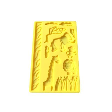 

Fondant Mold Kitchen Animal Silicone Embossed Baking Mould Chocolate Ca Clay Tray Reusable Handmade Color Random