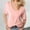 Light Pink, variant on TIANZEN Women's Fashion Deep V Neck Top Solid Color Casual Loose Short Sleeve Women Summer T Shirts Short Sleeve Raglan Shirt Women Spandex Tee
