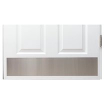 Stainless Steel Door Mop Protection Kick Plate, 6" x 36" Size, No Holes, for Door Widths 37"