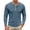 AB57 Blue, variant on Bainana Long Sleeve Henley Shirts For Men Crew Neck Soft Moisture Wicking T-Shirt Solid Color Regular Fit Everyday Wear Basic Tops Size L