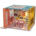 thumbnail image 3 of 3D bricolaje madera iluminación casa modelo miniatura muebles cabaña montaje juguete (B) Likrtyny Para estrenar, 3 of 8