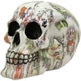 thumbnail image 4 of Ebros Gambler Playing Cards Poker Face Floral Tattoo Sugar Skull Statue 5.5"L, 4 of 6