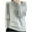 A-Gray, variant on Wyobmus Women's Turtleneck Sweater Casual Solid Color Wave Graphic Pullover Lightweight Loose Long Sleeve Baselayer Knitwear Tops D-Khaki