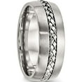 thumbnail image 4 of Stainless Steel Brushed And Polished Braided 8mm Band (Size 8.5) Made In China sr505-8.5, 4 of 5
