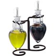 thumbnail image 2 of Couronne Co Amphora Double Oil and Vinegar Glass Cruet Set with Stand, M075-250, 8 inches tall, 6.1 ounce, 3-Piece, 2 of 5