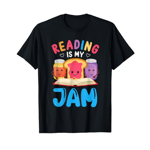Reading is My Jam Funny I Love to Read Books Boy Girl T-Shirt
