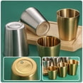 thumbnail image 2 of AURARMLET 1Pcs Shot Glass Small Metal Cup Golden 250ml 304 Stainless Steel Easy To Clean For Home Use, 2 of 8