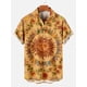 thumbnail image 3 of Camisa de cuello vuelto con estampado 3D de luna y cielo nocturno místico vintage para hombre, camisa informal de manga corta, camisas sueltas de verano para niños, 3 of 5