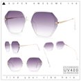 thumbnail image 2 of Womens Large Fancy Octagonal Retro Designer Mod Fashion Sunglasses Clear - Smoke, 2 of 8