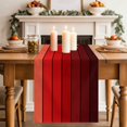 thumbnail image 2 of Table Runners 70 Inches Long Dress Scarves, Red Wooden Grain Farmhouse Coffee/Dining/Kitchen Table Decor, Holiday Table Runner, Farmhouse Ombre Wood Stripes Rustic 13x70 Inch, 2 of 9