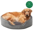 thumbnail image 4 of FurHaven Pet Products Plush & Velvet Oval Pet Bed for Dogs & Cats - Smoke Gray, Extra Large, 4 of 10
