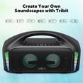 thumbnail image 4 of Altavoz portátil Tribit StormBox Blast: sonido estéreo fuerte de 90 W con XBass, altavoz Bluetooth resistente al agua IPX7 con luz LED, PowerBank, Bluetooth 5.3 y TWS, ecualizador personalizado, tiemp, 4 of 5