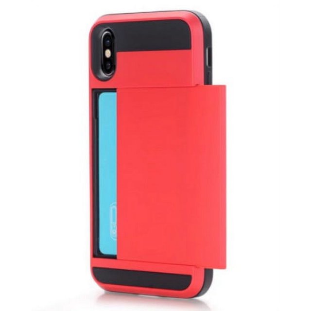 Caja del teléfono de la diapositiva de la ranura de la tarjeta de crédito de la billetera para el iPhone 6/6S