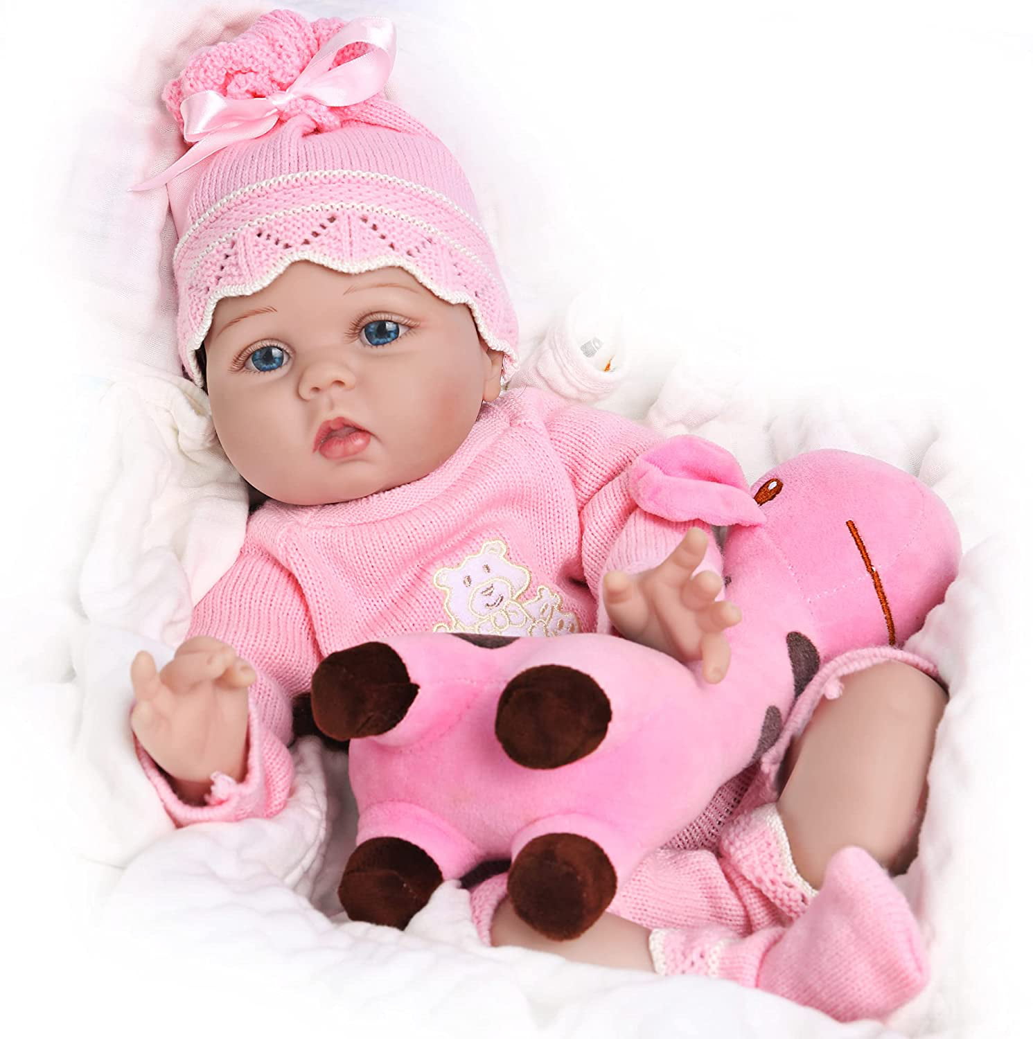 22 Inch 55cm Realistic Looking Baby Girl Real Lifelike Reborn Doll Toddler Gifts 
