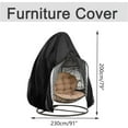 thumbnail image 2 of Xiao Hua 90.5x 78.7 inch black courtyard swing cover, egg shaped swing chair cover with zipper, waterproof, dustproof, heavy-duty weather resistant outdoor hanging chair cover, 1 piece, 2 of 4