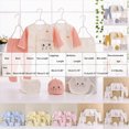 thumbnail image 3 of CAUYDYNew Born Baby Layette Gift Set-7 Piece Cotton Girl Boy Cute Cartoon Clothing and Essentials Accessories 0-3 month0-3 ML101-Pink,3-6 M), 3 of 5