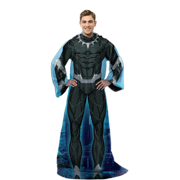 Black Panther Adult Silk Touch Comfy Throw with Sleeves
