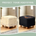 thumbnail image 6 of SCRAWLGOD Skeleton Print Black Footstool Slipcover, Washable Ottoman Sofa Decoration Stretch Square Furniture Protection for Footrest Sofa, 6 of 7