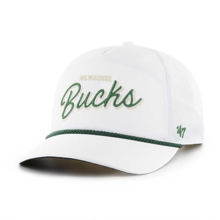 Men s 47 White Milwaukee Bucks Fairway Hitch brrr Adjustable Hat