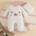 thumbnail image 2 of JUMEYU Baby Boy Clothes Newborn Newborn Baby Boy Clothes Print Romper Collared Playsuit Jumpsuit Fall Winter Outfit 0 3 6 9 12 18 24 Months (White,9-12 Months), 2 of 7