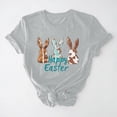 thumbnail image 1 of UPPADA Easter Femmes Oeufs Imprimé T-Shirts Heureux Easter Graphique Bunny Lapin Mignon T-Shirts Manches Courtes Décontracté Col Rond T-Shirts Été Basique Coupe Régulière Chemises Gris,P, 1 of 5