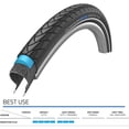 thumbnail image 4 of Schwalbe Marathon Plus Tire - 26 x 2 Clincher Wire Black/Reflective Performance Line, 4 of 5