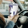 thumbnail image 6 of KLL Patriotic Skull Art Print 40oz Stainless Steel Insulated Car Cup with Spillproof Lid - Keep Your Drink Hot or Cold on the Go-Without Straw, 6 of 8