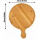 thumbnail image 2 of Bamboo Pizza Board, Pizza Tray, Round Pizza Dish, Pizza Tray with Handle, Used for Baking Pizza, Bread, Cutting Fruit, Vegetable, Cheese, 2 of 5