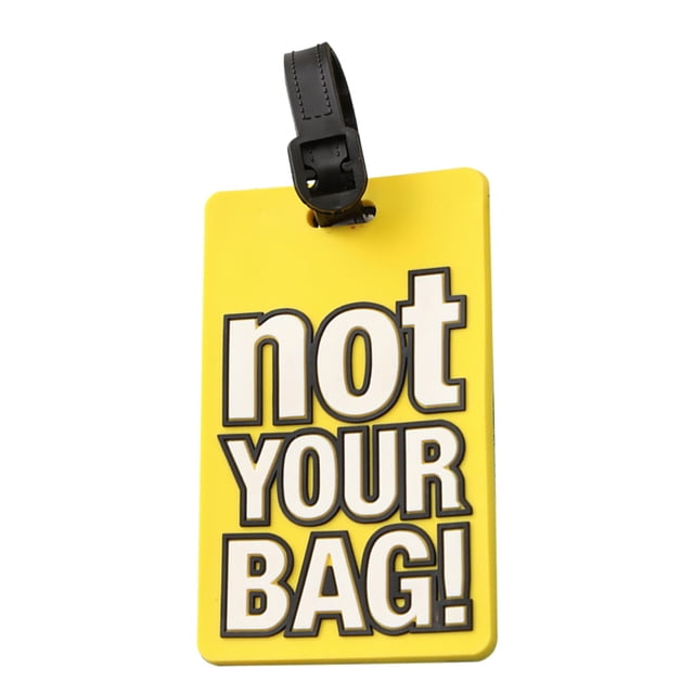 Dvruxg Fashionable PVC Luggage Tag, Personalized Bag Identifier, English Letters Backpack Hang Tag, Multifunctional Soft Rubber Bag Tag