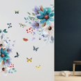 thumbnail image 1 of Calcomanía de pared Floral, pegatina de pared elegante con patrón de mariposa y flor, pegatinas de pared de flores, calcomanía para paredes de flores, 1 of 10