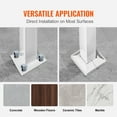 thumbnail image 5 of VEVOR Handrails for Outdoor Steps, Fit 1 or 3 Steps Outdoor Stair Railing, White Wrought Iron Handrail, Flexible Front Porch Hand Rail, Transitional Handrails for Concrete Steps or Wooden Stairs, 5 of 9
