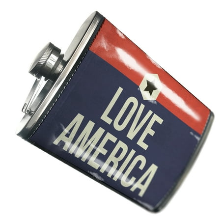

NEONBLOND Flask Love America Fourth of July Patriotic Star